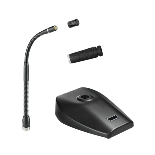 鐵三角 ES925C/DS5 心形電容式鵝頸話筒帶5針臺架供電模組-話筒部件展示